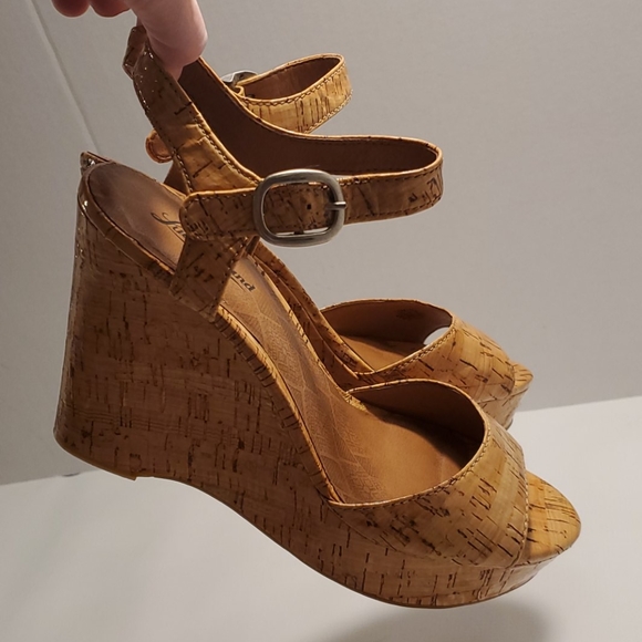 Lucky Brand Slingback Ankle Strap Wedges - Picture 5 of 12